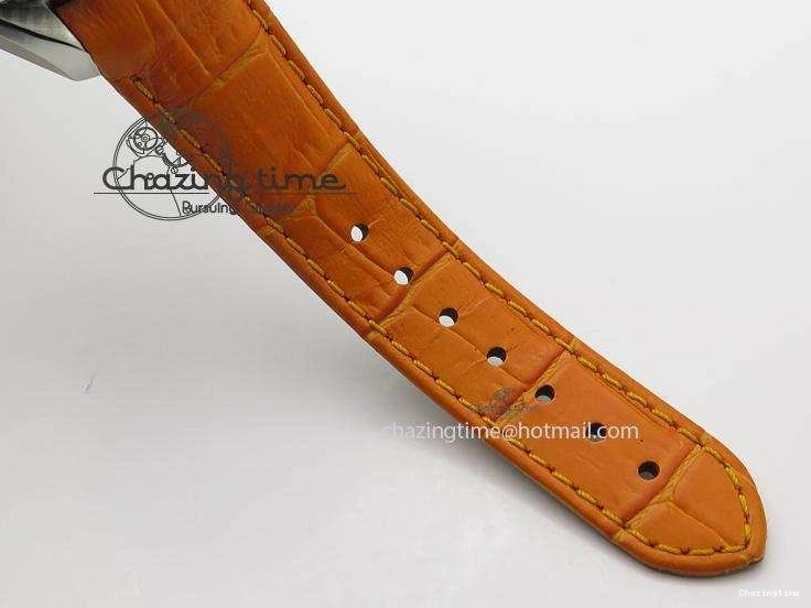 0214 Reliable Planet Ocean Professional SS V6F 37mm Ladies Orange Bezel On Orange Leather Strap A 8255